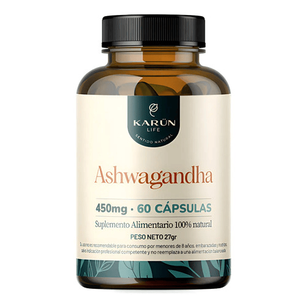 Karun Life - Ashwagandha 450 Mg 60 Cápsulas - Sin Sabor 1