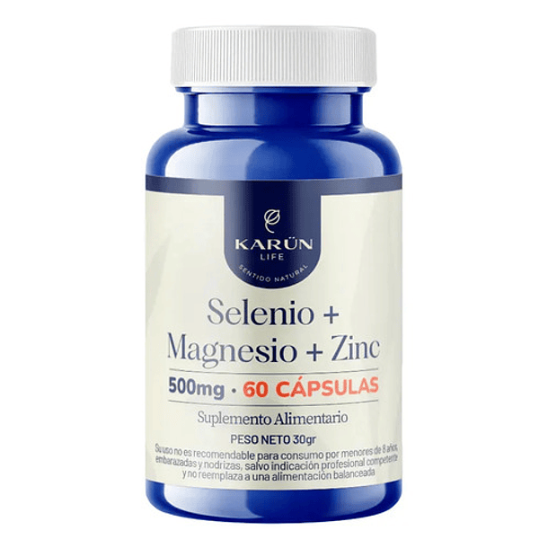 Karun Life - Selenio + Magnesio + Zinc 500 Mg 60 Capsulas N/a 1