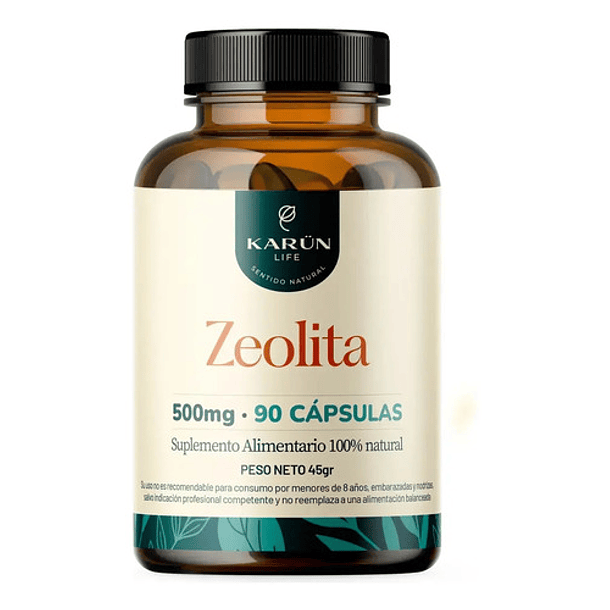 Karun Life - Zeolita Micronizada Clinoptilolita 500mg 90 Cap N/a 1