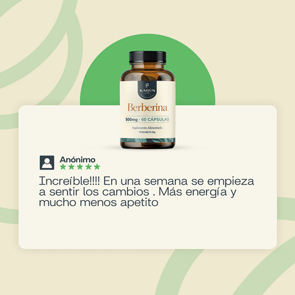Berberina 60 Cápsulas Karun Life Sin Sabor 2