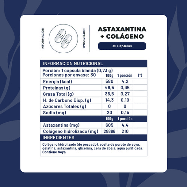 Astaxantina + Colágeno Hidrolizado Karun Life 30 Cápsulas Premium Sin Sabor 2