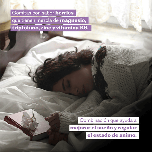 Gomitas Dreams Magnesio L-triptófano Vit B6 60 Un Karun Life Frutos Rojos 7