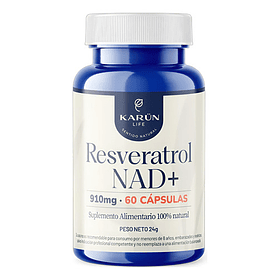 Karun Life - Resveratrol Nad+ 910mg 60 Cápsulas N/a