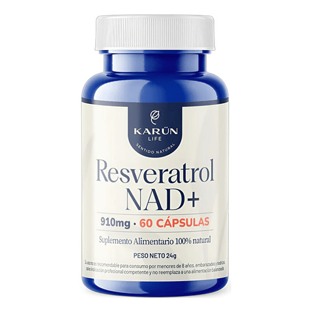 Karun Life - Resveratrol Nad+ 910mg 60 Cápsulas N/a 1