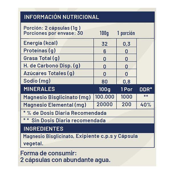 Karun Life - Magnesio Bisglicinato Citrato Y Taurato 60 Caps Sin Sabor 2