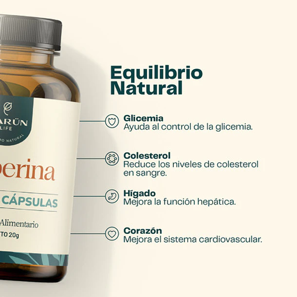 Berberina 60 Cápsulas Karun Life Sin Sabor 4