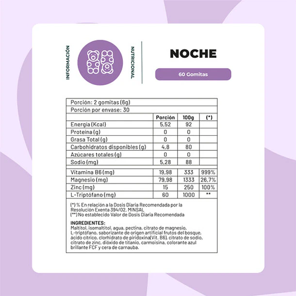 Gomitas Dreams Magnesio L-triptófano Vit B6 60 Un Karun Life Frutos Rojos 3