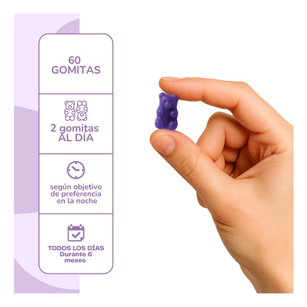Gomitas Dreams Magnesio L-triptófano Vit B6 60 Un Karun Life Frutos Rojos 5