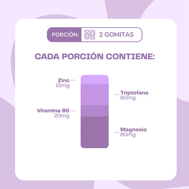 Gomitas Dreams Magnesio L-triptófano Vit B6 60 Un Karun Life Frutos Rojos 6