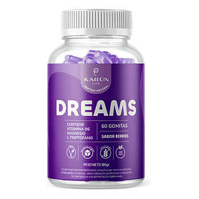 Karun Life - Magnesio L-triptófano Vitamina B6 60 Gomitas Frutos Rojos