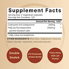 Suplemento Naturebell Coq10 Ubiquinona De 200 Mg Con Pqq 240 Sin Sabor 2