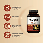 Suplemento Naturebell Coq10 Ubiquinona De 200 Mg Con Pqq 240 Sin Sabor 3