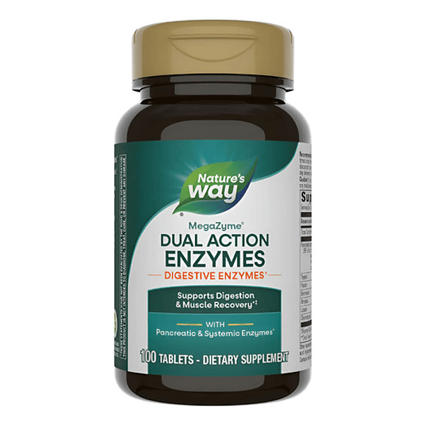 Natures Way Enzymas Digestivas Pancreáticas Y Sistémicas 100 Sin Sabor 1