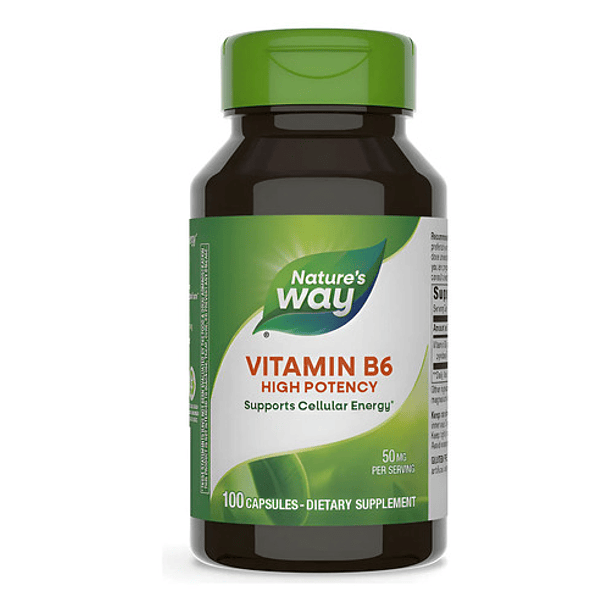 Natures Way - Vitamina B6 50mg 100 Capsulas N/a 1