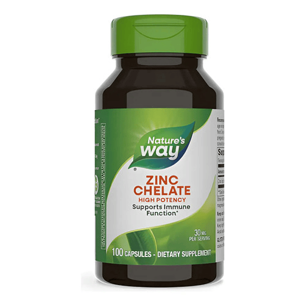 Natures Way - Zinc Chelate 30mg 100 Capsulas N/a 1