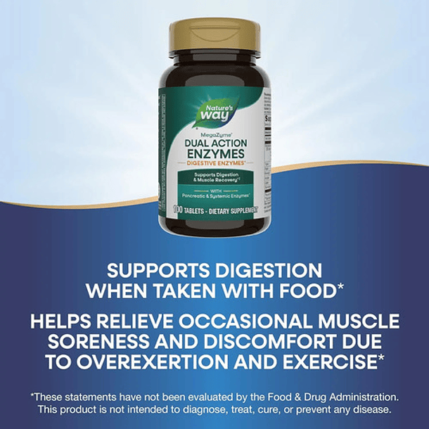 Natures Way Enzymas Digestivas Pancreáticas Y Sistémicas 100 Sin Sabor 4