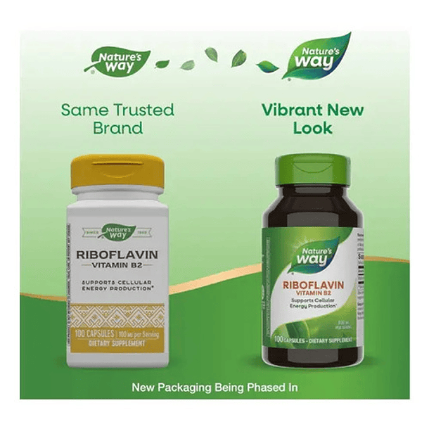 Natures Way - Riboflavina Vitamina B2 100mg 100 Capsulas N/a 5