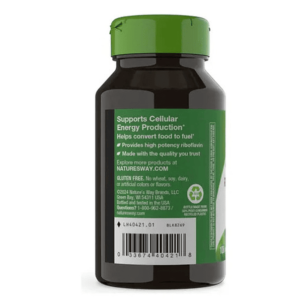 Natures Way - Riboflavina Vitamina B2 100mg 100 Capsulas N/a 6
