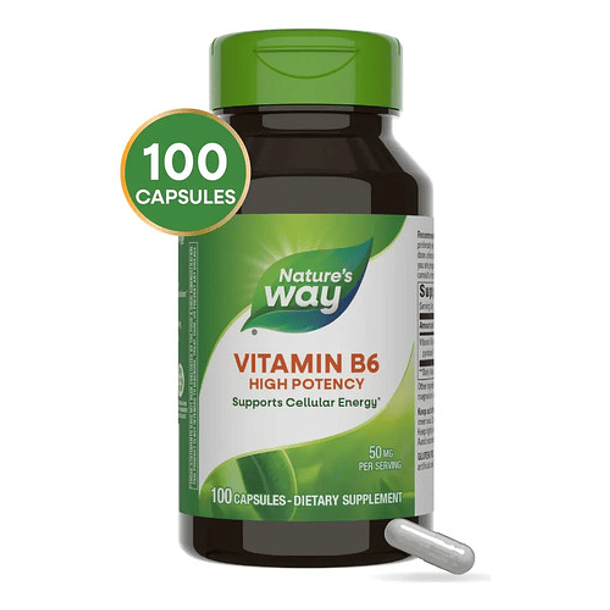 Natures Way - Vitamina B6 50mg 100 Capsulas N/a 8