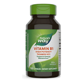 Natures Way - Tiamina Hci + Vitamina B1 100mg 100 Caps N/a