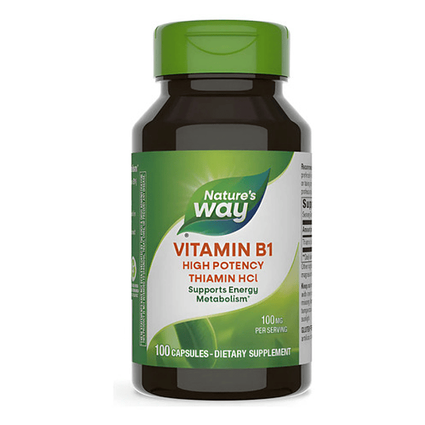 Natures Way - Tiamina Hci + Vitamina B1 100mg 100 Caps N/a 1