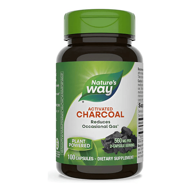 Natures Way - Carbón Activo 560mg 100 Capsulas N/a 1