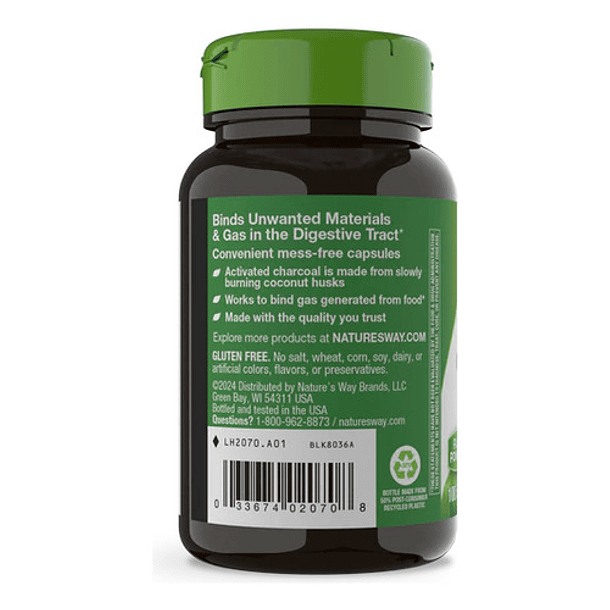 Natures Way - Carbón Activo 560mg 100 Capsulas N/a 5