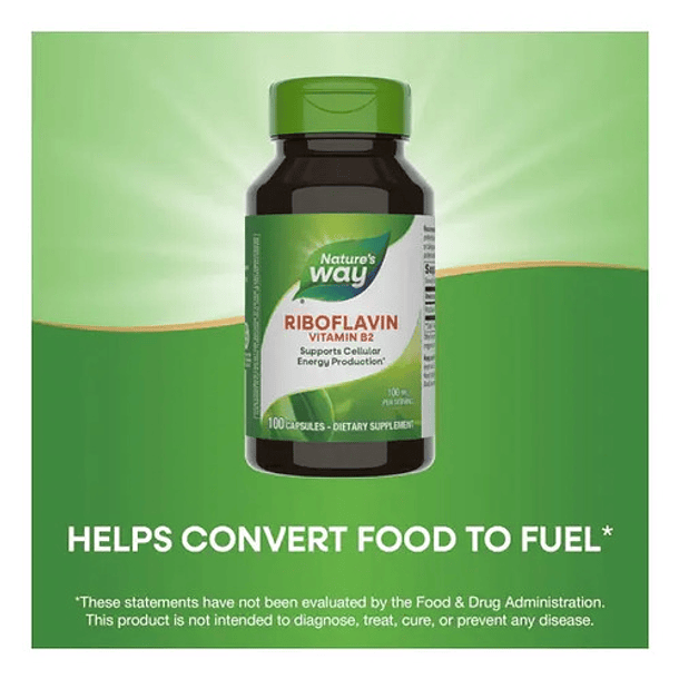Natures Way - Riboflavina Vitamina B2 100mg 100 Capsulas N/a 8