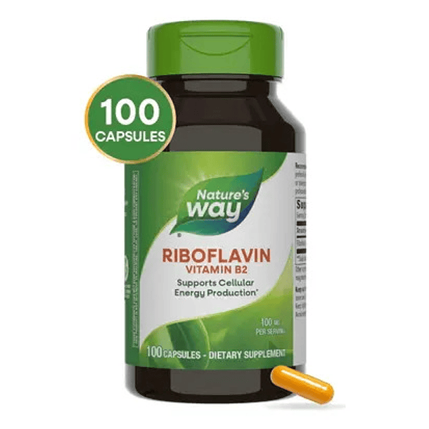 Natures Way - Riboflavina Vitamina B2 100mg 100 Capsulas N/a 9