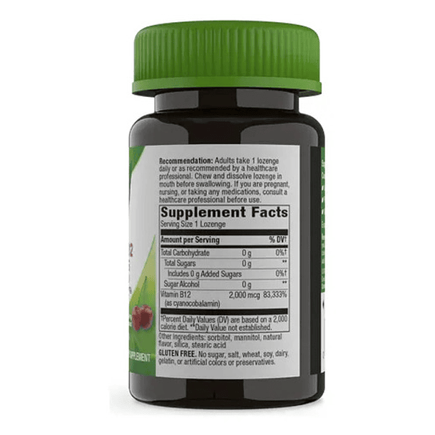 Natures Way Vitamina B12 2000mcg 100u Veganas Cereza 4