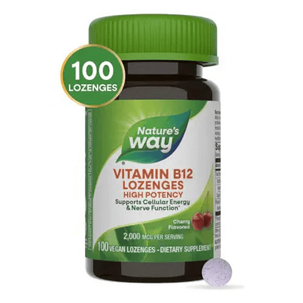 Natures Way Vitamina B12 2000mcg 100u Veganas Cereza 8