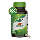 Natures Way - Iron Hierro 18mg 100 Capsulas Sabor Neutro 8