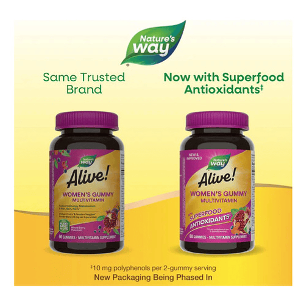 Natures Way - Multivitamínico Para Mujeres Gomitas 60 Caps Bayas Mixtas 5