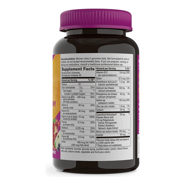 Natures Way - Multivitamínico Para Mujeres Gomitas 60 Caps Bayas Mixtas 8