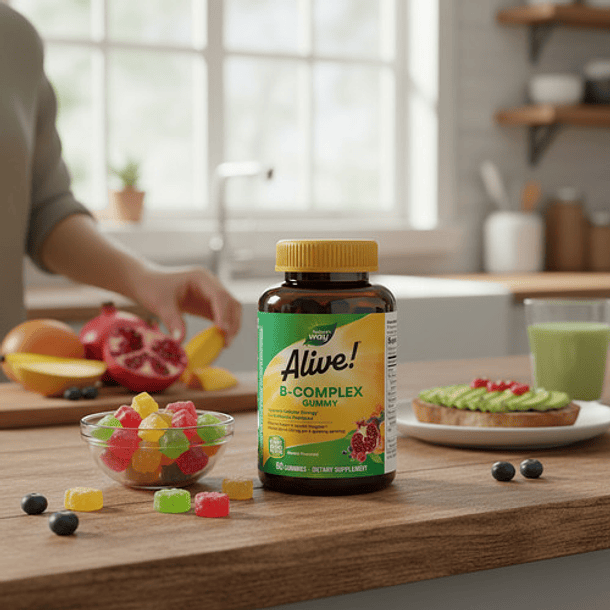 Natures Way Alive B-complex Complejo B Gomitas 60 Unidades Mango 4