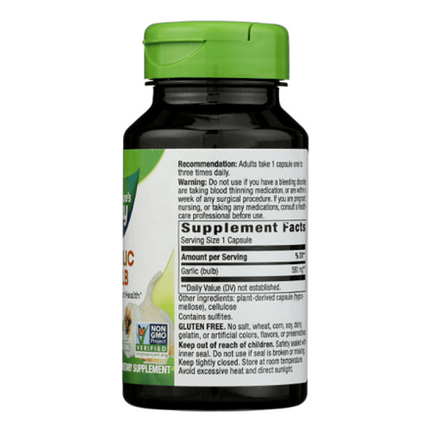 Natures Way - Garlic Bulbo De Ajo 580mg 100 Capsulas Veg N/a 7