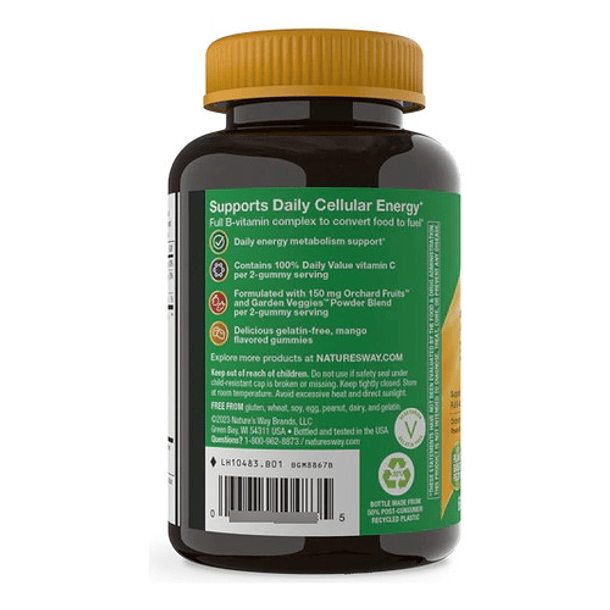 Natures Way Alive B-complex Complejo B Gomitas 60 Unidades Mango 7