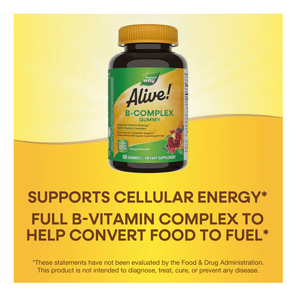 Natures Way Alive B-complex Complejo B Gomitas 60 Unidades Mango 9