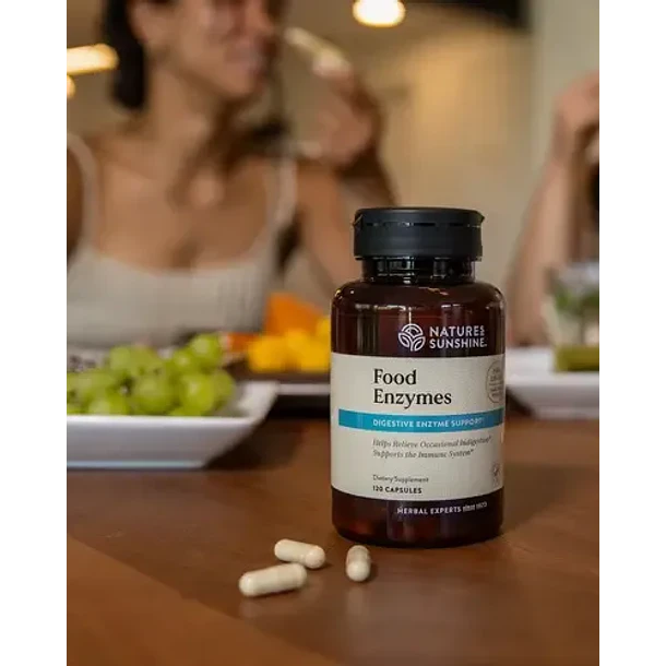 Natures Sunshine Food Enzymes Enzimas Apoyo Digestivo 120cap Neutro 4