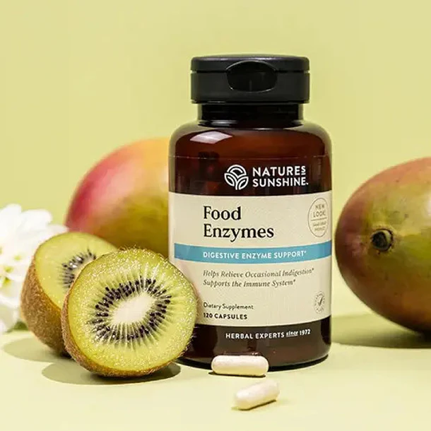 Natures Sunshine Food Enzymes Enzimas Apoyo Digestivo 120cap Neutro 5