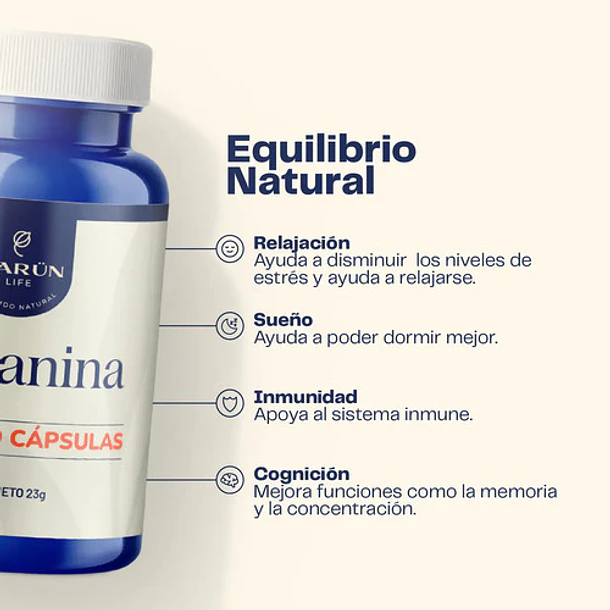 L- Teanina 60 Cápsulas Karun Life Sin Sabor 3