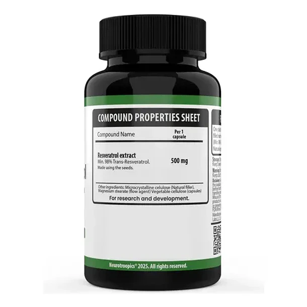 Neurotroopics - Trans-resveratrol 500 Mg 90 Cápsulas N/a 2