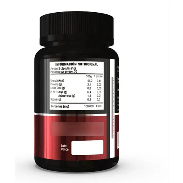 Berberina 500mg Extremo Sur 60 Cápsulas Veganas Sin Gluten Natural 2