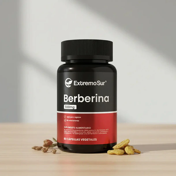 Berberina 500mg Extremo Sur 60 Cápsulas Veganas Sin Gluten Natural 6