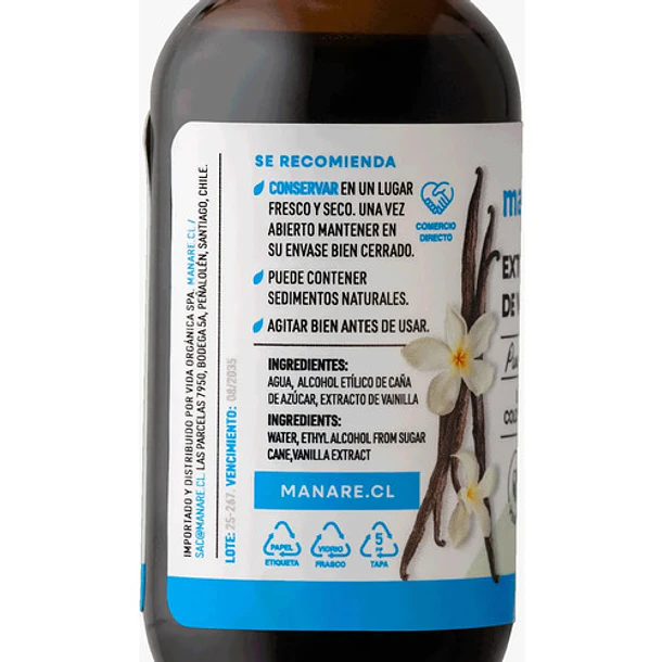 Extracto De Vainilla Puro 59ml Manare 2