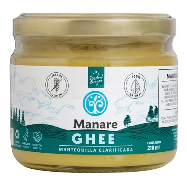 Ghee Mantequilla Clarificada 210 Ml - Manare 1