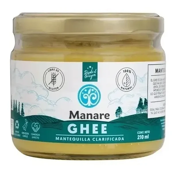 Manare - Mantequilla Ghee 210ml. Clarificada 100% Natural 1