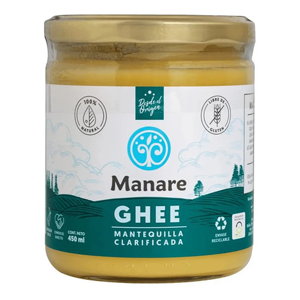 Manare - Mantequilla Ghee Clarificada 450 Ml  1