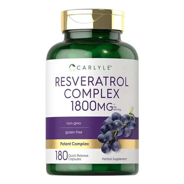 Carlyle Resveratrol Complex 1800 Mg 180 Caps Sin Sabor 1