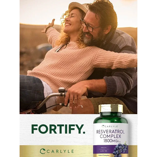 Carlyle Resveratrol Complex 1800 Mg 180 Caps Sin Sabor 4